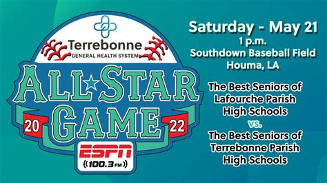 Terrebonne General 14th Annual High School All Star Baseball Game Is