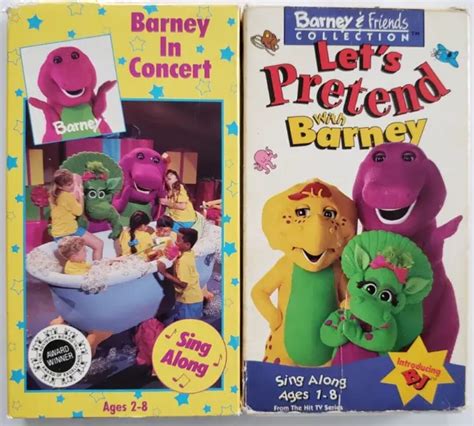 Barney In Concert Vhs 1991 Includes Lets Pretend With Barney 2 Movie