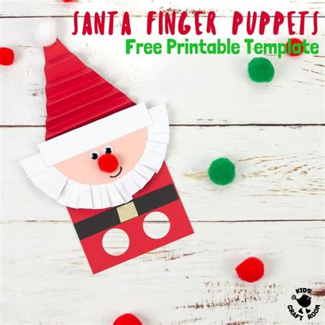 Printable Santa Puppet Template