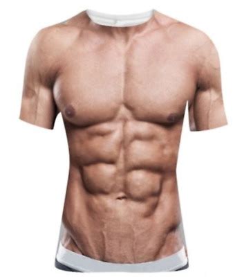 Abs dummy fake camera solar power outdoor monitors surveillance camera p⑤. Funny Cool T-Shirt Men Women 3D Fake Abs & Muscle Man Full ...