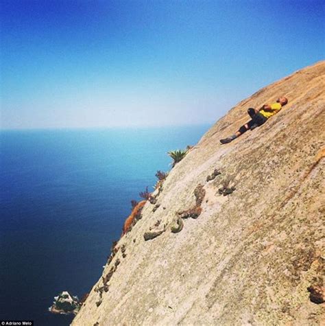 Composed of granite and gneiss, its elevation is 844 metres (2,769 ft), making it one of the highest mountains in the world that ends directly in the ocean. Pedra da Gavea cliff photo in Brazil the new craze for locals looking for 'perfect shot' | Daily ...