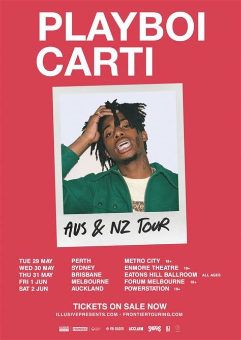 Playboi Carti Confirms Rescheduled Au And Nz Tour Dates For Mayjune