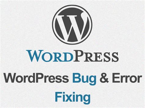 Wordpress Bug Error Fixing And Troubleshooting Upwork