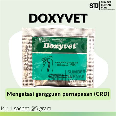 Doxyvet 1 Sachet Isi 5 Gram Obat Antibiotik Ayam Untuk Mengatasi Gangguan Pernapasan Crd