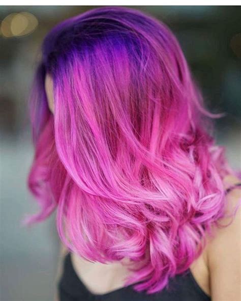 Colorful Hair Photo Cool Hair Color Bright Hair Purple Ombre Hair