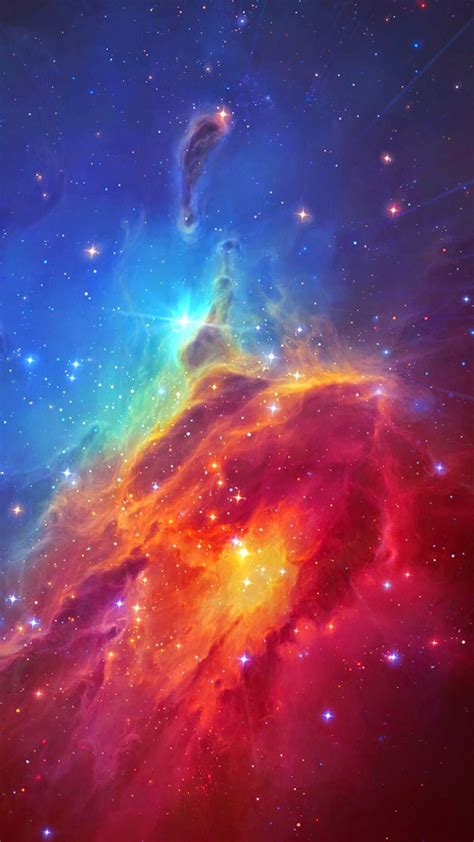 Stunning Colorful Space Nebula Iphone 7 Wallpaper