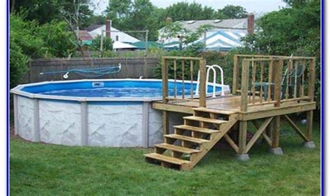 The following ideas provide quite a few unique above why not build a deck around your pool to provide both a place to lounge upon, as well as a more natural way to blend it into your surrounding yardscape? 20 Above Ground Pool Deck Plans Free That Look So Elegant - House Plans