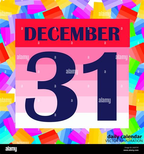 December 31 Icon For Planning Important Day Banner For Holidays And