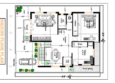 40x50 Duplex House Plan In 2000 Sq Ft Plot Area Dk 3d Home Design