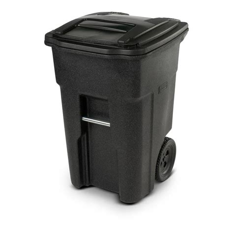 Toter 48 Gallon Blackstone Plastic Outdoor Wheeled Trash Can With Lid