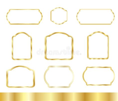 Gold Vintage Frames Set Stock Vector Illustration Of Elegant 70576178