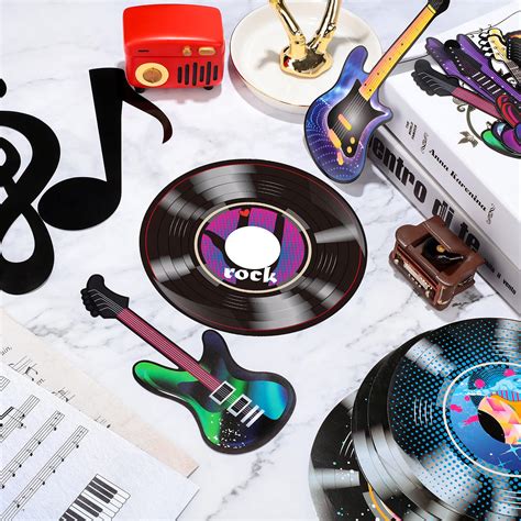 Buy 40 Pieces Music Party Decorations Musical Notes Silhouettes Record