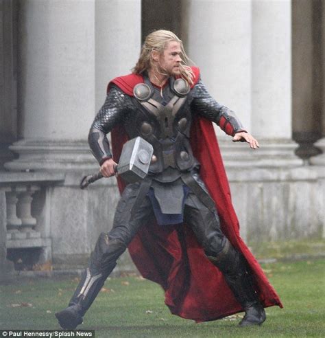 Waiting For The Hammer To Fall Chris Hemsworth Shoots