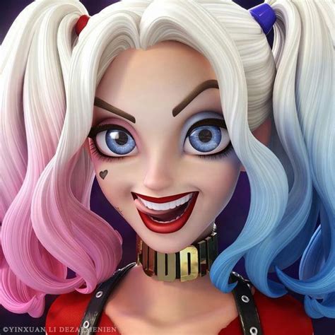 Desenho De Personagem Harley Quinn 3D Por Yinxuan Li Dezarmenien Art