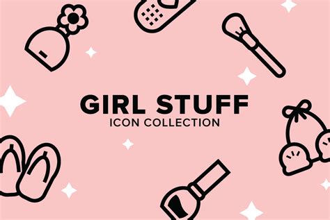 Girl Stuff Icon Collection Graphics Youworkforthem