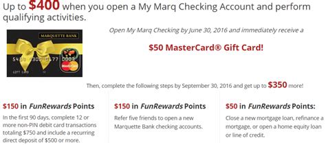 You can find experts and customer reviews for this bank on this page. Expired IL, IN & WA Only Earn Up To $200 From Marquette Bank + Referrals For Signing Up For ...