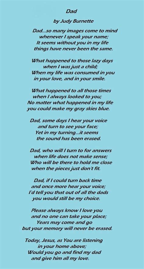 Fathers Day Poem Miss You Daddy Remembering Dad I Miss My Dad