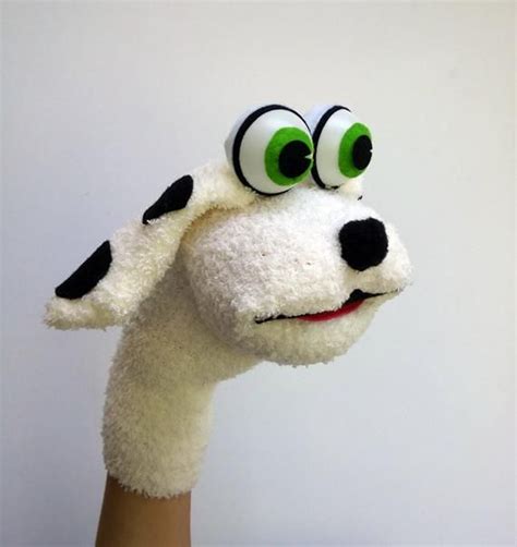 Dog Sock Puppet Hand Puppet With Moving Mouth Fun And Education Etsy