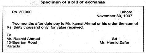 Karpuramanjari Bill Of Exchange