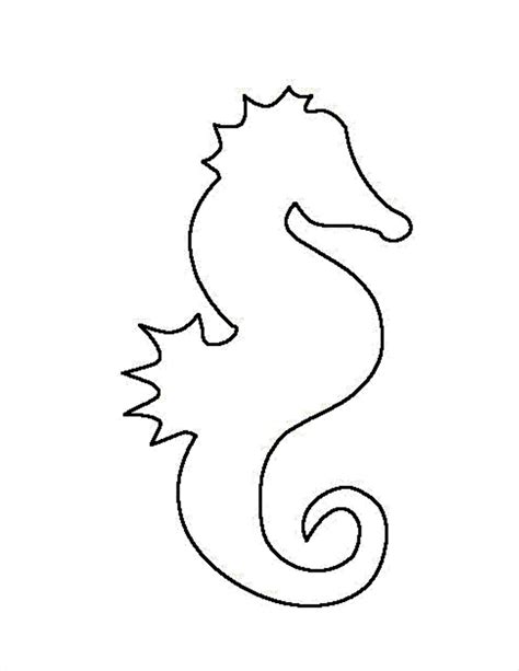 Seahorse Outline Printable Printable World Holiday