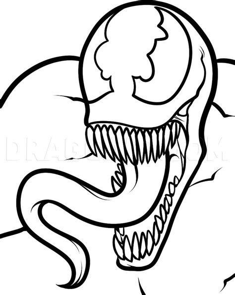 How To Draw Venom Easy Step By Step Drawing Guide By Dawn Dragoart
