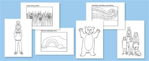 Were Going On A Bear Hunt Colouring Sheets Free Early Years