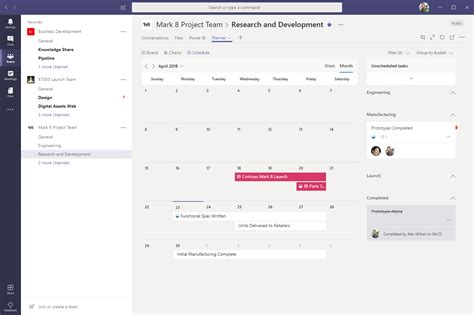 A schedule view makes it simpler to plan projects and understand project status with daily, weekly and monthly overviews. Planner tab in Microsoft Teams now includes the Schedule ...