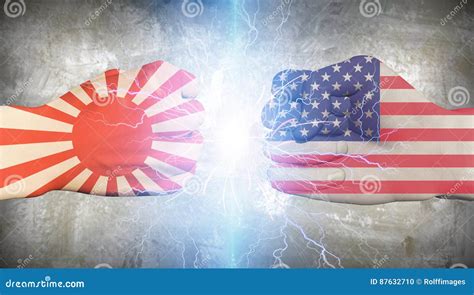 Japan Wwii Vs Usa Stock Illustration Illustration Of Gesture 87632710