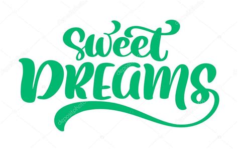 Share the best gifs now >>> Sweet dreams Vector text hand written lettering quote ...