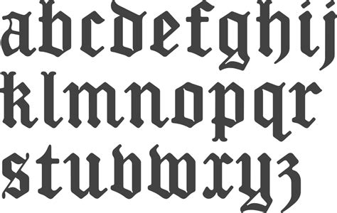 Old English Font Letter Wqpnor