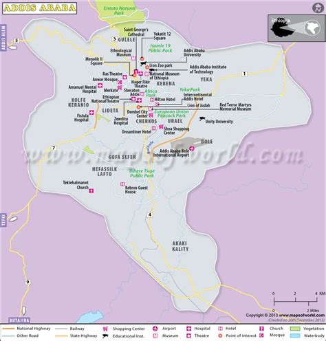 Addis Ababa Map Map Of Addis Ababa City Ethiopia