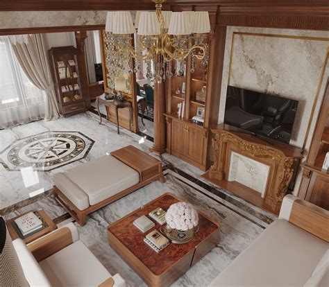 13270 Download Free 3d Classical Living Room Kitchen Interior Model