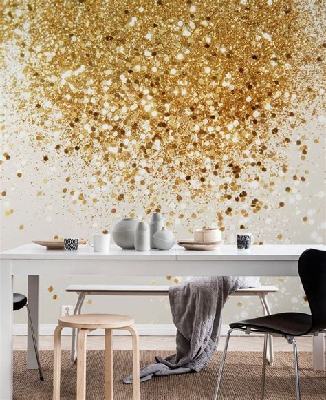 Sparkling Gold Glitter Glam 2 Wallpaper In 2020 Glitter Paint For