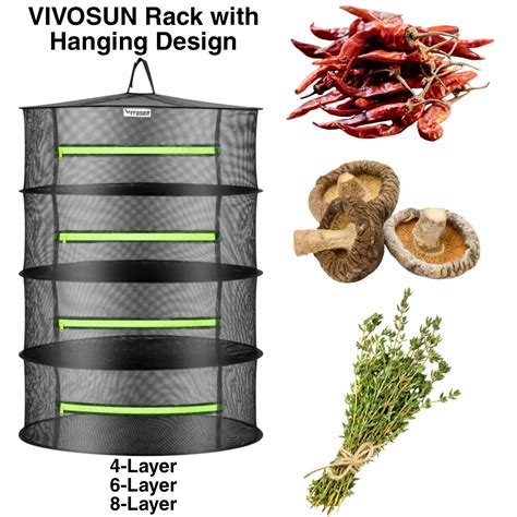 Vivosun Mesh Drying Rack With Hanging Buds And Blooms