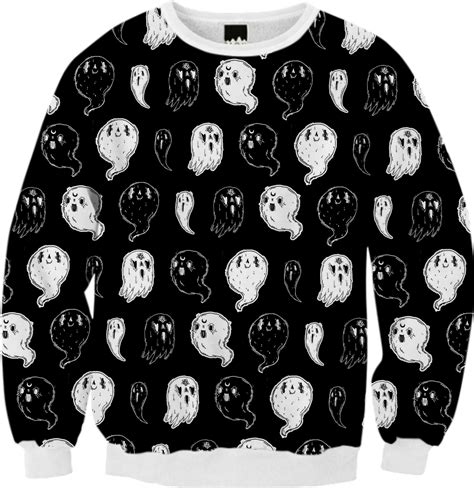 Shop Ghosties Sweathshirt Fall Sweatshirt By Lolle Print All Over Me