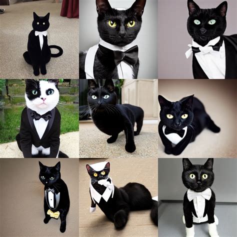 Black Cat Wearing A Tuxedo Stable Diffusion Openart