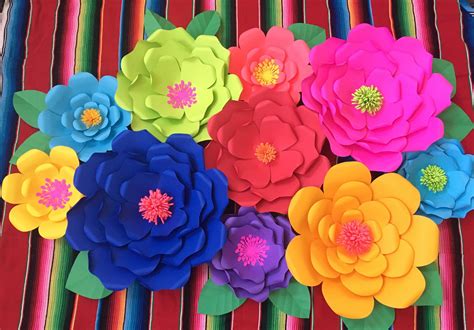 Mexican Fiesta Paper Flower Wall For Party Decor Wall Decor Etsy