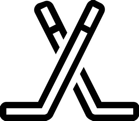 Two Hockey Sticks Outline Svg Png Icon Free Download 22870