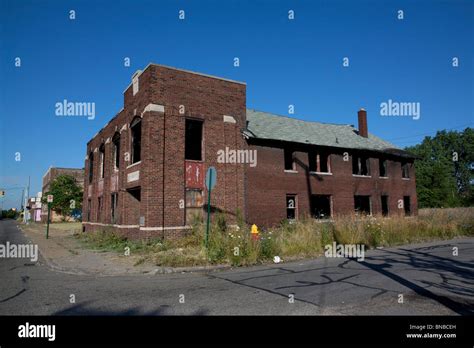 Abandoned Buildings Detroit Michigan Usa Stock Photo Alamy