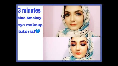 3 Minutes Blue Smokey Eye Makeup Tutorial 💙 Youtube