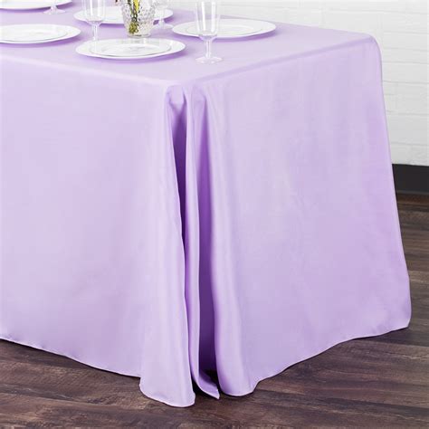 90x132 Rectangular Oblong Polyester Tablecloth Lavender Cv Linens