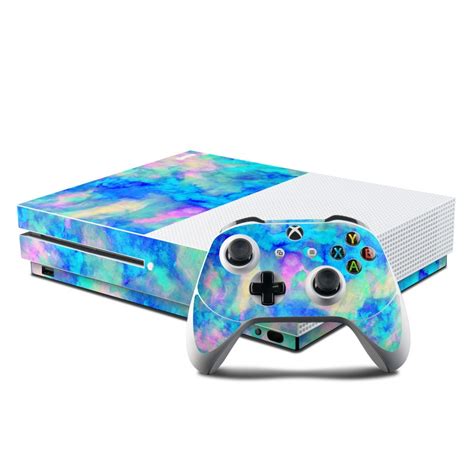 Microsoft Xbox One S Console And Controller Kit Skin Electrify Ice