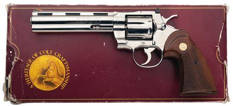 Colt Python Model Double Action Revolver With Box Rock Island Auction