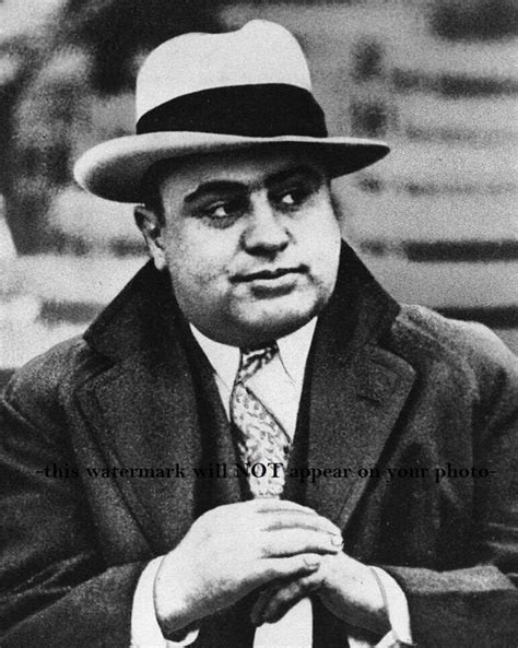 8x10 Al Capone Photo Chicago Gangster Cool Hat Poster Art Etsy Al Capone Gangster Bw Photo
