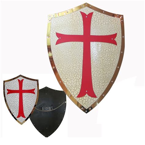 Medieval Shield For Movie Knights Templar Red Cross Shields Real Steel