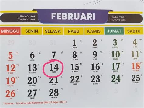 Kalender Jawa Hari Sabtu 18 Februari 2023 Watak Kelahiran Sabtu Kliwon