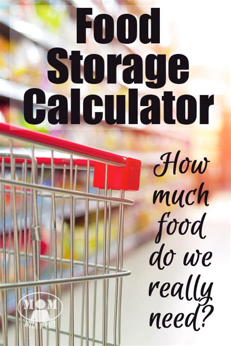 Food Storage Calculator How Much Food Do You Really Need