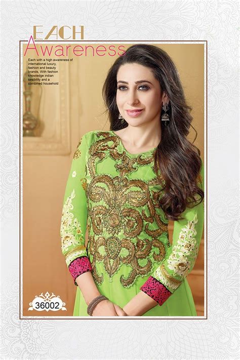 Indian Party Wear Adorable Karishma Kapoor Green Anarkali Suit At Flat 70 Off Sale Or Call Or