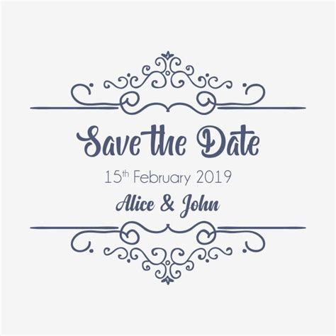 Wedding Invitation Invite Vector Art Png Save The Date Wedding