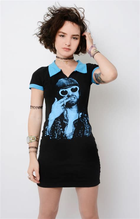Kurt cobain started the grunge band nirvana in 1988 and made the leap to a major label in 1991, signing with geffen records. Kurt Cobain Polo Dress | Dresses, Mini dress